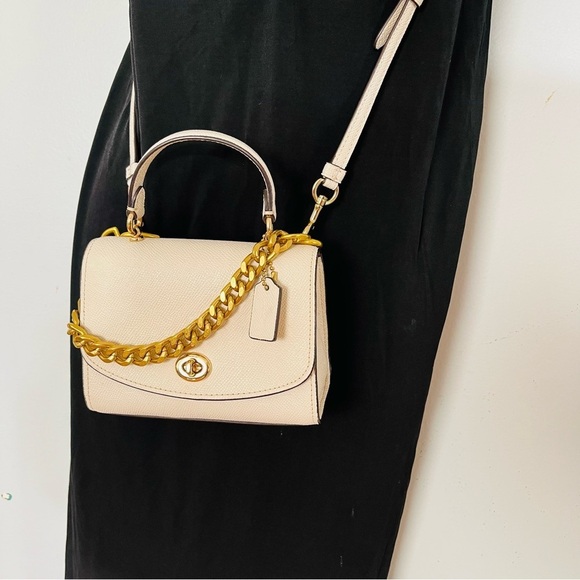 Coach mini micro Tilly top handle bag chain gold link - Picture 5 of 9